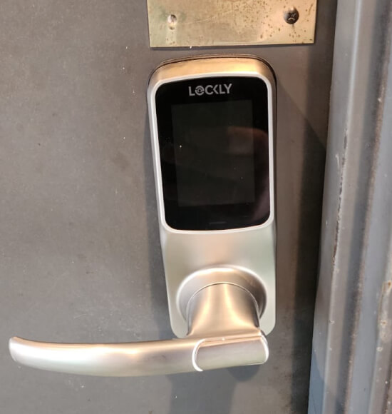 Smart lock installed by a mobile locksmith in Austin