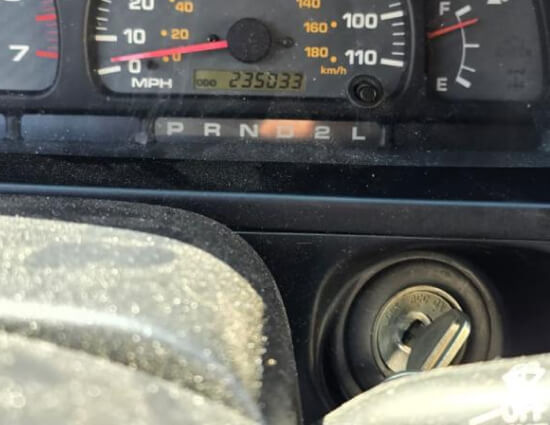 key-worn-ignition-high-mileage-waco-vehicle-img Key in the worn ignition of a high-mileage Waco vehicle